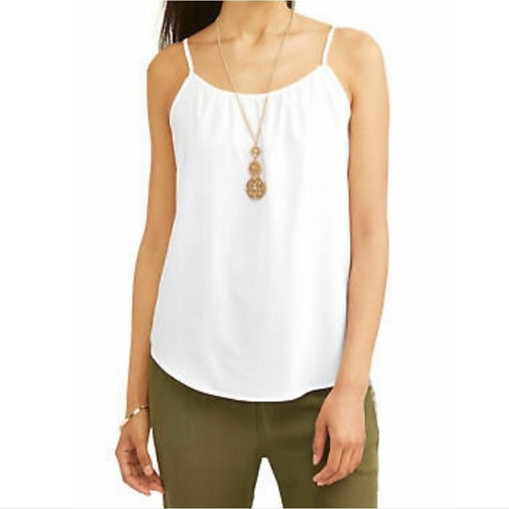 Time and Tru White Camisole Tank Top